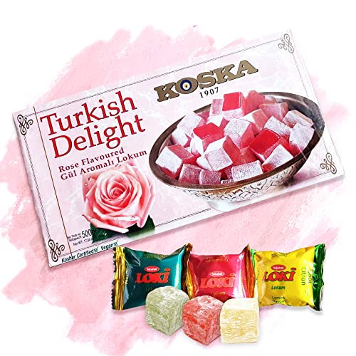 KOSKA Türkischer Honig - Lokum - Turkish Delight / Rose - Gül + 3 Loki GRATIS dazu von Meinbazar