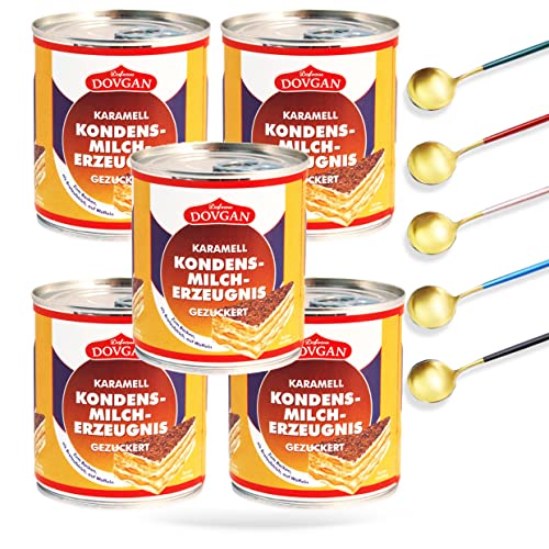 Karamell Kondensmilcherzeugnis Gezuckert 5x397 g + 1 Gratis Löffel von Meinbazar