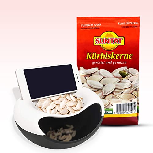 MEIN BAZAR - SUNTAT - Kürbiskerne Set geröstet - gesalzen - ungeschält - 5x 200g + GRATIS Schale mit SNACKABLAGE von Meinbazar