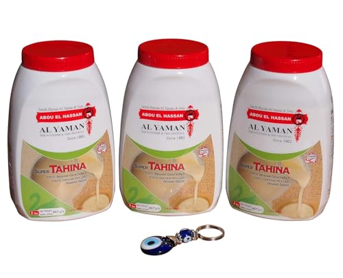 Meinbazar Al Yaman Sesampaste Set Tahina Tahineh 454g x 3 + 1 Löffel Meinbazar Al Yaman Sesampaste Set Tahina Tahineh 454g x 3 + 1 Löffel von Meinbazar