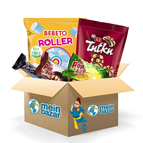 Meinbazar Türkische Süßigkeiten Geschenkidee Box - Süßigkeiten Set M - 5 Teile - Mix Party Box - Halal Produkte - Candy Box von Meinbazar
