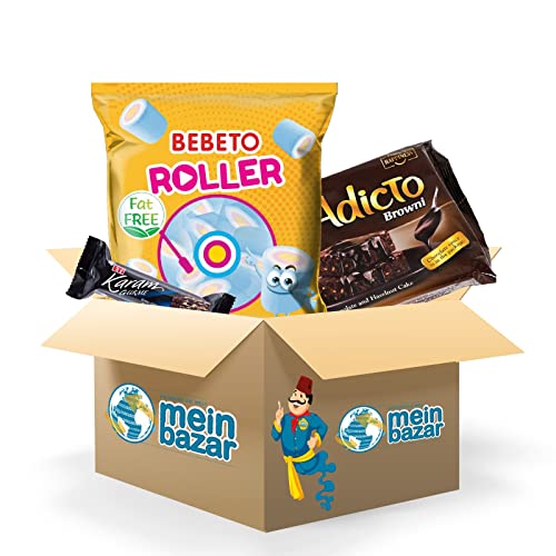 Meinbazar Türkische Süßigkeiten Geschenkidee Box - Süßigkeiten Set S - 3 Teile - Mix Party Box - Halal Produkte - Candy Box von Meinbazar