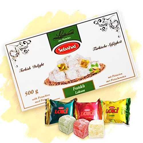 SEBAHAT Türkischer Honig - Lokum - Turkish Delight/Pistazie - Fistikli - Pistachio + 3 Loki GRATIS dazu SEBAHAT Türkischer Honig - Lokum - Turkish Delight/Pistazie - Fistikli - Pistachio + 3 Loki GRATIS dazu von Meinbazar