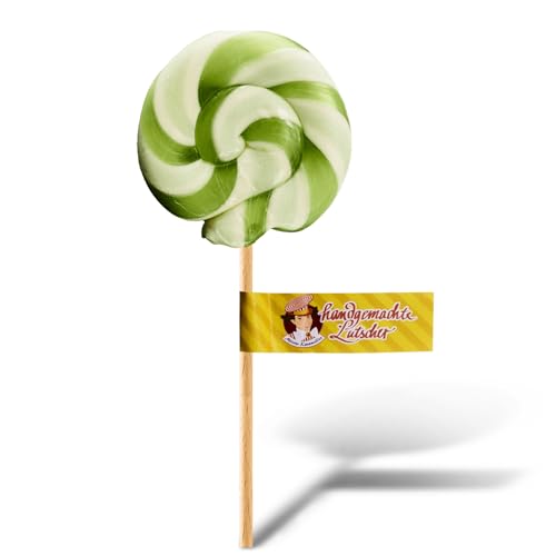 Original Meister Karamellus Apfel Lolli (3x50g) - 100% Handarbeit aus deutscher Manufaktur/Riesen Lolli, Lollipop mit Natürlichen Zutaten - Lutscher als Süßigkeit für Kinder & Erwachsene von Meister Karamellus