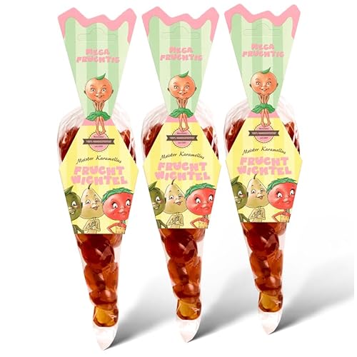 Original Meister Karamellus Fruchtwichtel Cola Fruchtgummis (3x120g) 100% Handarbeit aus deutscher Manufaktur, frei von Geschmacksverstärkern - Süßigkeiten für Kinder & Erwachsene von Meister Karamellus