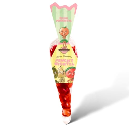 Original Meister Karamellus Fruchtwichtel Erdbeer Fruchtgummis (6x120g) 100% Handarbeit aus deutscher Manufaktur, frei von Geschmacksverstärkern - Süßigkeiten für Kinder & Erwachsene von Meister Karamellus