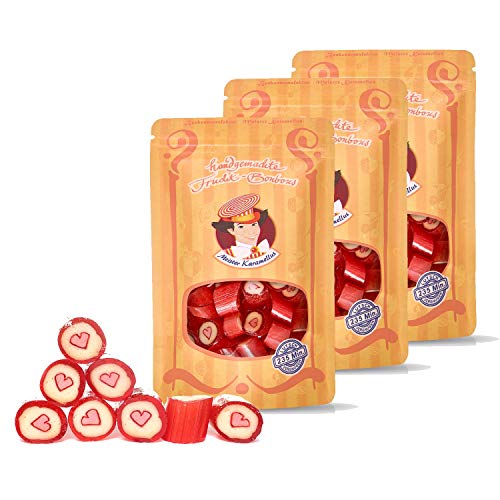 Original Meister Karamellus Himbeer-Vanille BonBons (3 x 80g Tüte) Fruchtbonbons 100% Handarbeit aus deutscher Manufaktur, Lutschbonbon frei von Geschmacksverstärkern - Ideal für Kinder & Erwachsene Original Meister Karamellus Himbeer-Vanille BonBons (3 x 80g Tüte) Fruchtbonbons 100% Handarbeit aus deutscher Manufaktur, Lutschbonbon frei von Geschmacksverstärkern - Ideal für Kinder & Erwachsene von Meister Karamellus