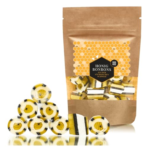 Original Meister Karamellus Honig BonBons (3 x 80g Tüte) 100% Handarbeit aus deutscher Manufaktur, Lutschbonbon frei von Geschmacksverstärkern - Ideal für Kinder & Erwachsene von Meister Karamellus