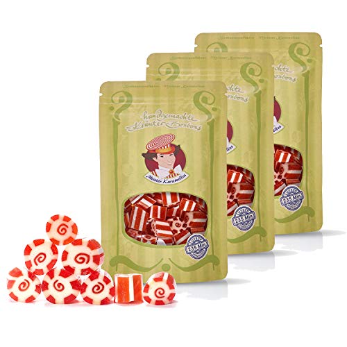 Original Meister Karamellus Ingwer-Orange BonBons (3 x 80g Tüte) Fruchtbonbons 100% Handarbeit aus deutscher Manufaktur, Lutschbonbon frei von Geschmacksverstärkern - Ideal für Kinder & Erwachsene von Meister Karamellus