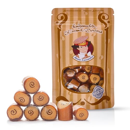 Original Meister Karamellus Kaffee-Karamell BonBons (3 x 80g Tüte) 100% Handarbeit aus deutscher Manufaktur, Lutschbonbon frei von Geschmacksverstärkern - Ideal für Kinder & Erwachsene von Meister Karamellus