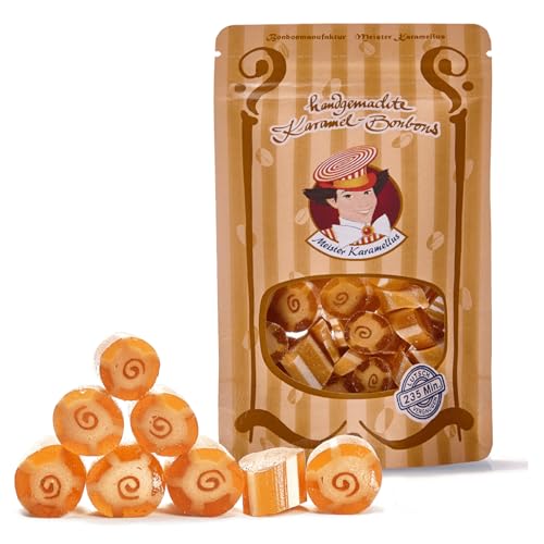 Original Meister Karamellus Sahne-Karamell BonBons (9 x 80g Tüte) 100% Handarbeit aus deutscher Manufaktur, Lutschbonbon frei von Geschmacksverstärkern - Ideal für Kinder & Erwachsene von Meister Karamellus