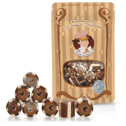 Original Meister Karamellus Schoko-Karamell BonBons (3 x 80g Tüte) 100% Handarbeit aus deutscher Manufaktur, Lutschbonbon frei von Geschmacksverstärkern - Ideal für Kinder & Erwachsene von Meister Karamellus