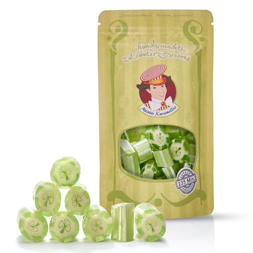 Original Meister Karamellus Waldmeister BonBons (6 x 80g Tüte) Kräuterbonbons 100% Handarbeit aus deutscher Manufaktur, Lutschbonbon frei von Geschmacksverstärkern - Ideal für Kinder & Erwachsene von Meister Karamellus