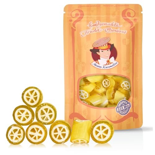 Original Meister Karamellus Zitrone BonBons (3 x 80g Tüte) Fruchtbonbons 100% Handarbeit aus deutscher Manufaktur, Lutschbonbon frei von Geschmacksverstärkern - Ideal für Kinder & Erwachsene von Meister Karamellus