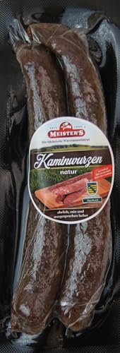 Kaminwurzen Rind 100% | Rindswurst geräuchert mit Pfeffer | Ausgereifte Mettwurst - Salami zum kalt & heiß essen 140 GR von MEISTER'S