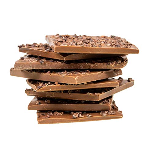 Belgische Vollmilchschokolade mit leckeren Kakaonibs: Bruchschokolade in 230 g Tüte von Meisterschokoladen