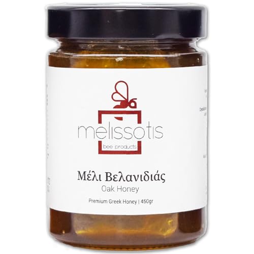 Griechischer Premium Honig Melissotis, naturrein & Unverfälscht - 450g, Traditionelle Imkerei in 3. Generation - verschiedene Geschmäcker… (Eichenhonig) von Melissotis