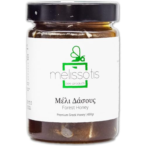 Griechischer Premium Honig Melissotis, naturrein & Unverfälscht - 450g, Traditionelle Imkerei in 3. Generation - verschiedene Geschmäcker… (Waldhonig) von Melissotis