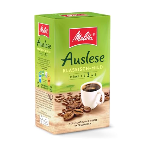 Melitta Auslese Klassisch Mild, Gemahlener Röstkaffee, Stärke 3, 500g Melitta Auslese Klassisch Mild, Gemahlener Röstkaffee, Stärke 3, 500g von Melitta