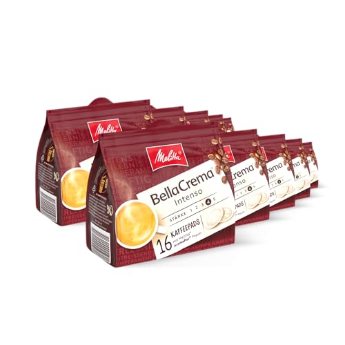 Melitta BellaCrema Intenso gemahlener Röstkaffee in Kaffee-Pads 10 x 16 Pads, Kaffeepads für Pad-Maschine, kräftige Röstung, geröstet in Deutschland, Stärke 4, im Tray Melitta BellaCrema Intenso gemahlener Röstkaffee in Kaffee-Pads 10 x 16 Pads, Kaffeepads für Pad-Maschine, kräftige Röstung, geröstet in Deutschland, Stärke 4, im Tray von Melitta