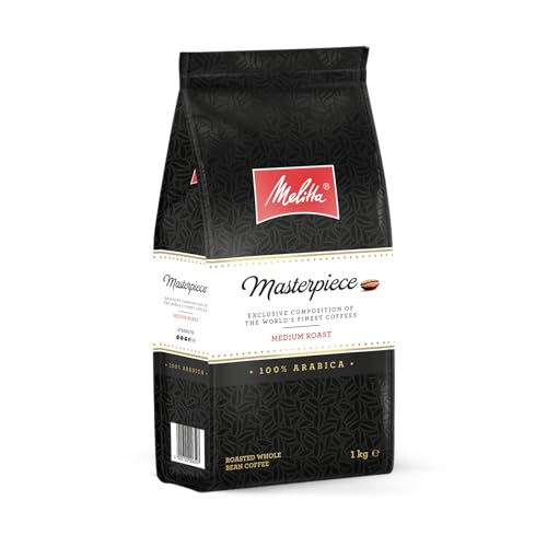 Melitta Masterpiece Raritäten-Kaffee, 1 kg, Ganze Kaffee-Bohnen, ungemahlen, 100% Arabica, Medium Roast, geröstet in Deutschland, Stärke 3,5 von Melitta