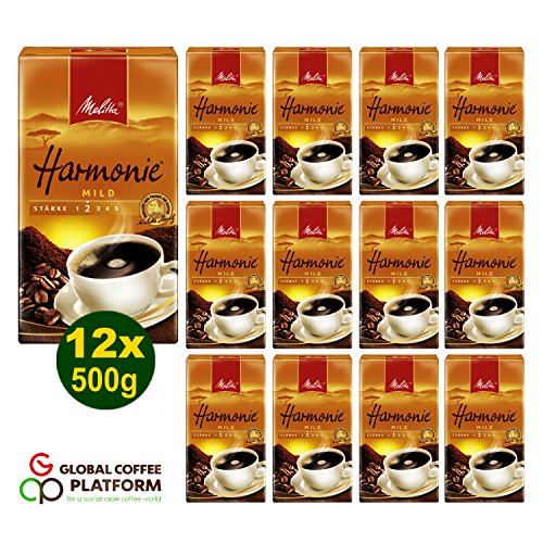 Melitta HARMONIE mild Filterkaffee 12x 500g (6000g) - Melitta Café gemahlen von Melitta