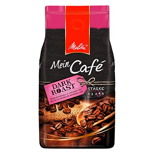 Melitta Mein Café DARK Roast, Kaffeebohnen, 4x 1000g (4000g) - Kaffee mit feiner fruchtiger Note! von Melitta