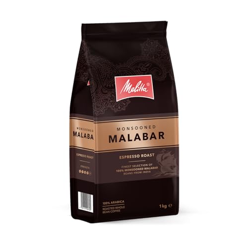 Melitta Monsooned Malabar Raritäten-Kaffee, 1 kg, Kaffee-Bohnen, ungemahlen, 100% Arabica Bohnen aus Indien, geröstet in Deutschland, Stärke 4 von Melitta