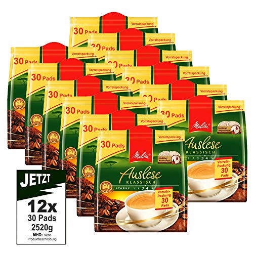 Melitta Pads Auslese klassisch 12x 30 Kaffeepads á 210g (2520g) Vorratspackung von Melitta