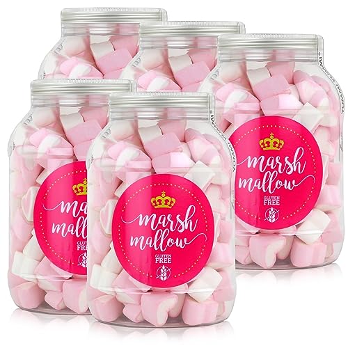 Mellow Herzen 650g in der Retrodose Schaumzuckerware Marsh-Mallows (5er Pack) von Mellow Mellow