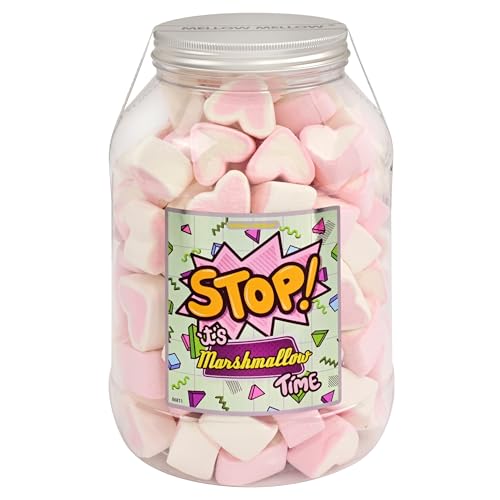 Mellow Mellow Hearts Marshmallow – 200 Herz-Marshmallows (500g) | Perfekt für Partys, Geschenke & Geburtstage | Süß, Weich & Romantisch von Mellow Mellow