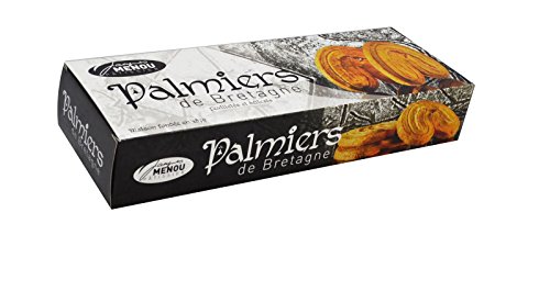 Palmiers de Bretagne, feuilletés et délicats, Buttergebäck, Butter-Öhrchen,120g von Menou