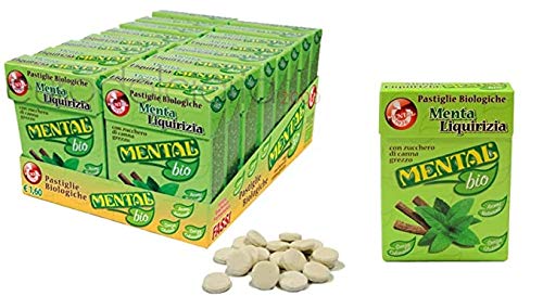 Mental Mental Menta Liquirizia 16 Boxen glutenfrei Caramella, ohne Farbstoffe, nur mit Rohrohrzucker, natürliche Aromen Mental Mental Menta Liquirizia 16 Boxen glutenfrei Caramella, ohne Farbstoffe, nur mit Rohrohrzucker, natürliche Aromen von Mental Fassi