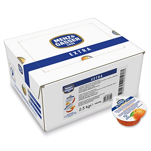 Menz & Gasser Aprikosen Konfitüre Extra 100 x 25 g, 1er Pack (1 x 2.5 kg) von MENZ & GASSER 1935