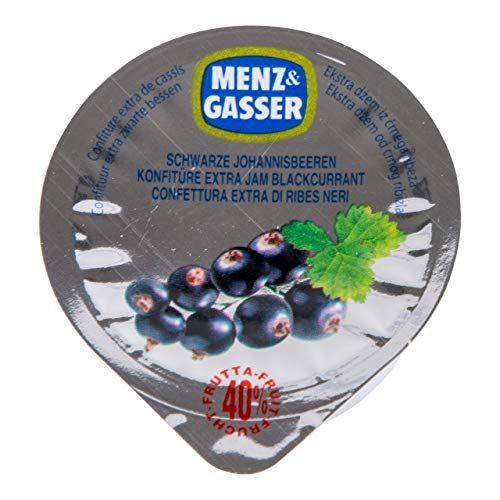 Menz & Gasser Extra Marmelade Schwarze Johannisbeere - 100 Tassen x 25 Gramm von Menz & Gasser