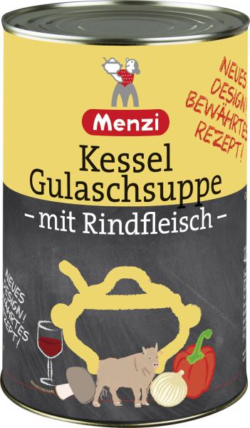 Menzi Kessel Gulasch-Suppe von Menzi