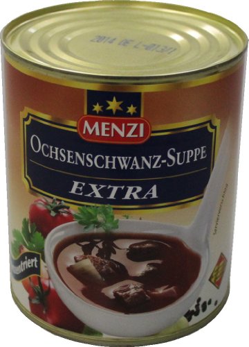 Menzi Ochsenschwanz-Suppe Extra, 1 x 800 ml Dose Menzi Ochsenschwanz-Suppe Extra, 1 x 800 ml Dose von MENZI GmbH