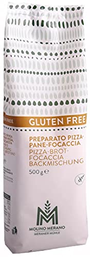 Pizza-Brot-Focaccia Backmischung (glutenfrei) von der Meraner Mühle 500g von Molino Merano