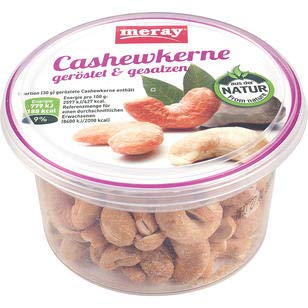 Meray Cashewkerne, geröstet und gesalzen, 24er Pack (24 x 100g) von Meray