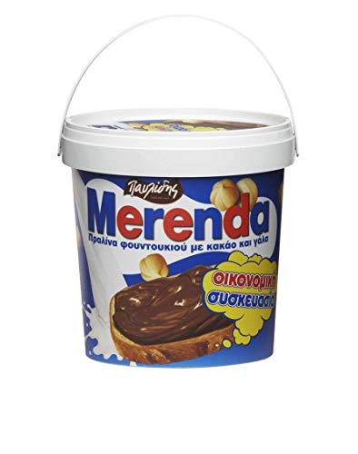 Merenda - griechischer Schoko Haselnuss 1 kg Eimer Brotauftstrich Kakao Aufstrich aus Griechenland Pavlidis Frühstück Schokoladen Creme von Merenda