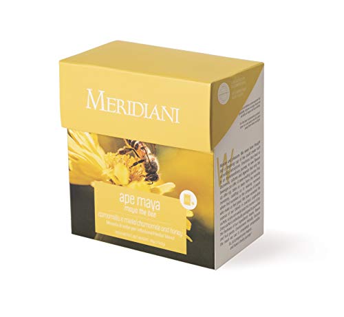 Entspannender Kräutertee Kamillenblüten, Bienenpollen und Brombeerblätter, 15 Filter aus Biogewebe – Maya-Biene – beruhigender und entspannender Kräutertee, hilft bei ruhigen Träumen – Tee und Aufguss Entspannender Kräutertee Kamillenblüten, Bienenpollen und Brombeerblätter, 15 Filter aus Biogewebe – Maya-Biene – beruhigender und entspannender Kräutertee, hilft bei ruhigen Träumen – Tee und Aufguss von Meridiani