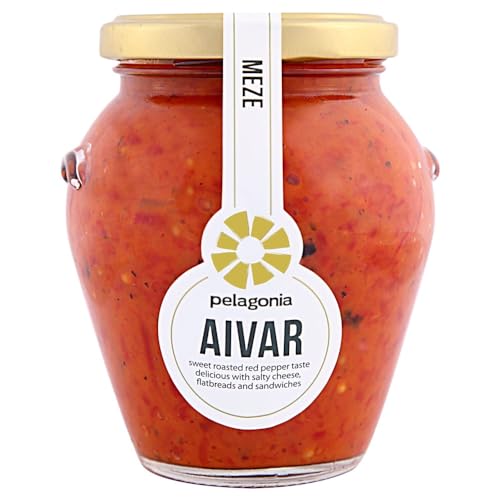PELAGONIA - Aivar | Fruchtig würziger Dip aus gerösteter roter Paprika & Aubergine. Aivar ideal als Beilage zu Grill- und Reisgerichten sowie für Fleisch oder Brotaufstriche | Inhalt: 314g PELAGONIA - Aivar | Fruchtig würziger Dip aus gerösteter roter Paprika & Aubergine. Aivar ideal als Beilage zu Grill- und Reisgerichten sowie für Fleisch oder Brotaufstriche | Inhalt: 314g von Pelagonia
