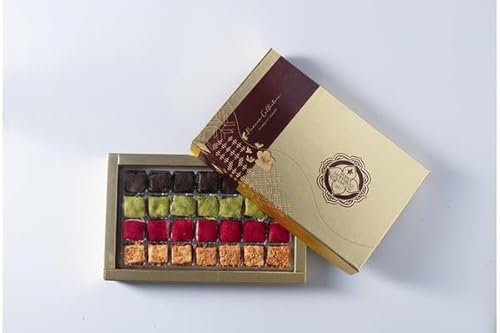 Meşhur Safranbolu Lokumcusu Famous Safranbolu Turkish Delight, Gold Lux Box, Mixed Baklava, Turkish Delight, 500 g von Meşhur Safranbolu Lokumcusu