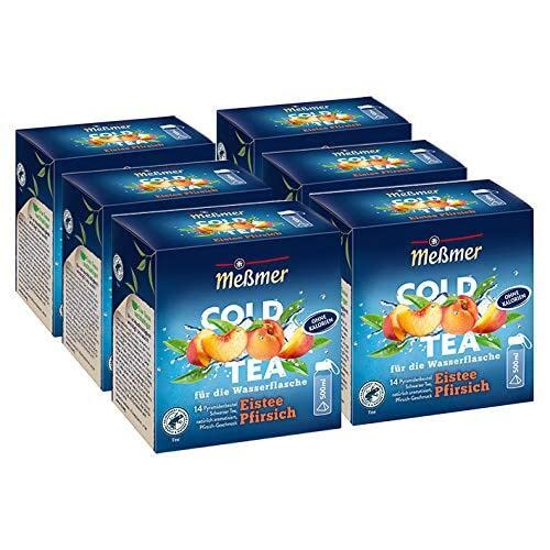 Meßmer Cold Tea Eistee Pfirsich, 14 Pyramidenbeutel / 6er Pack von Meßmer Tee