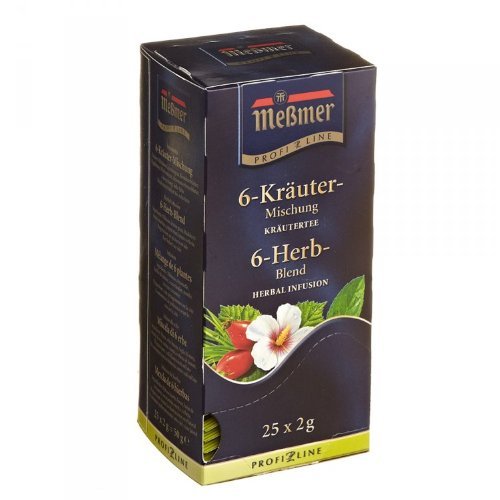 Meßmer 6-Kräuter-Mischung 25 Teebeutel - 12 Packungen von Meßmer