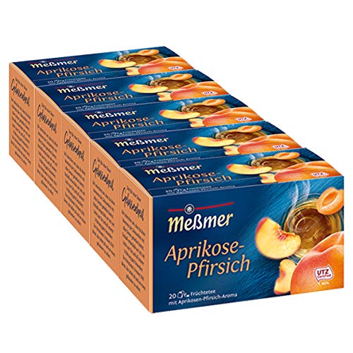 Meßmer Aprikose-Pfirsich lieblich-mild 20 TB, 5er Pack (5 x 0,05 kg) von Meßmer