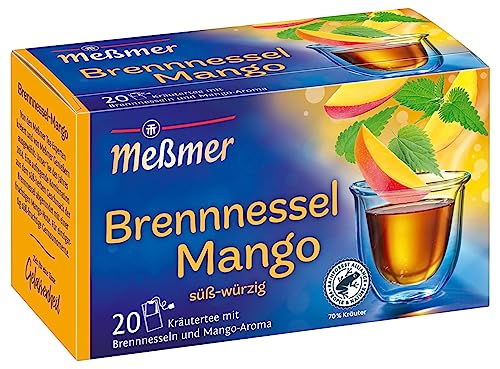 Meßmer Brennnessel-Mango | 20 Teebeutel | Vegan | Glutenfrei | Laktosefrei von Meßmer