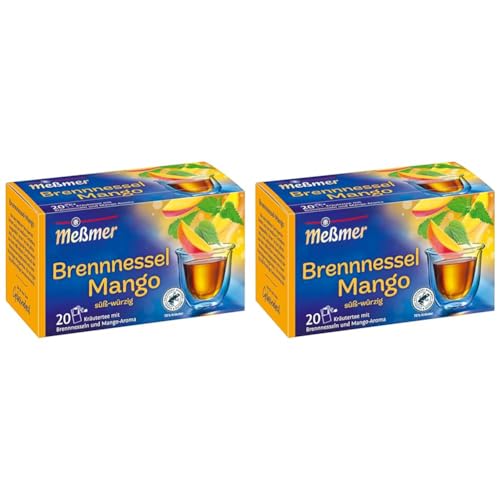 Meßmer Brennnessel-Mango | 20 Teebeutel | Vegan | Glutenfrei | Laktosefrei (Packung mit 2) von Meßmer