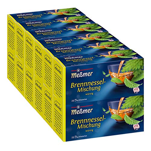 Meßmer Brennnessel-Mischung fein-würzig 25 Teebeutel - 12 Pack von Meßmer