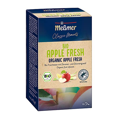 Meßmer Classic Moments Bio Apple Fresh | 100 % Bio | Früchtetee | 18 Teebeutel von Meßmer